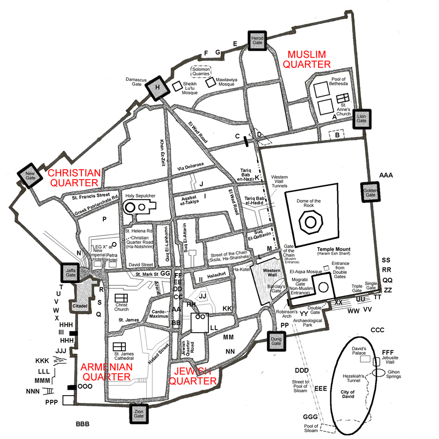 city of david map jerusalem City Of David city of david map jerusalem